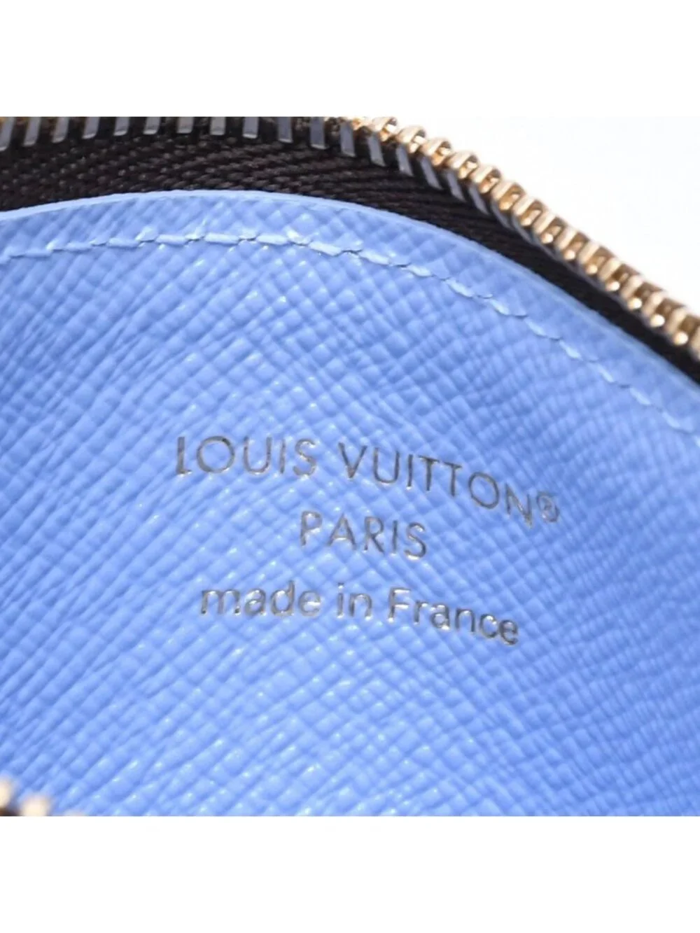 Louis Vuitton Card Case Romy Coin Purse Monogram Blue Frost